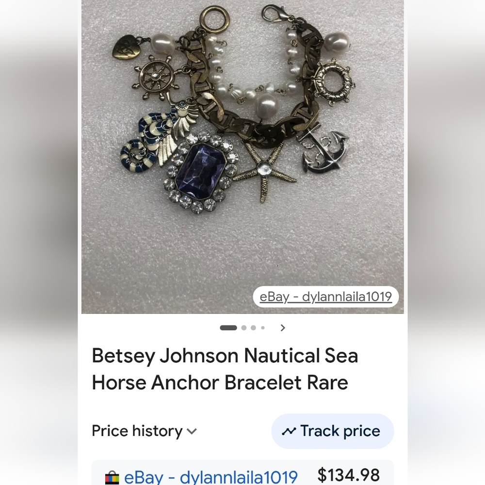 RARE BETSY JOHNSON VINTAGE NAUTICAL THEMED BRACLET - Picture 7 of 10